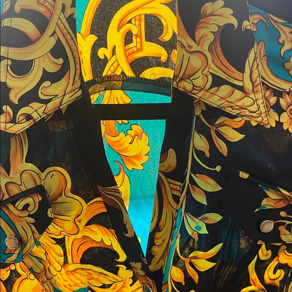 Cache Black and Teal Long Sleeve Top - Picture 5 of 5